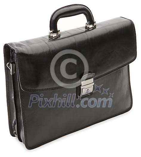 Isolated black briefcase