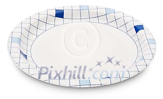 Isolated paper plate Isolated paper plate