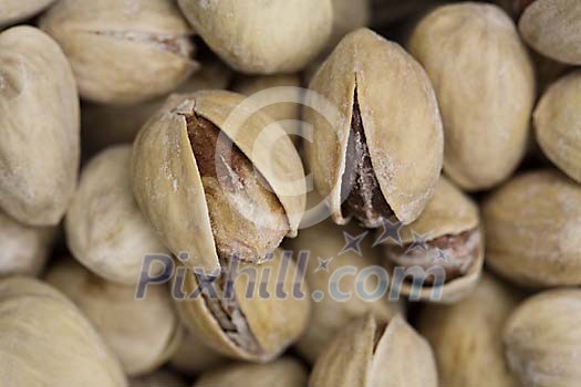 Background of pecan nuts