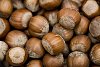 Background of hazelnuts