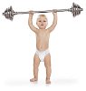Baby lifting weights