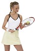 Isolated female tennis player