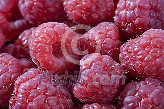 Background of raspberries