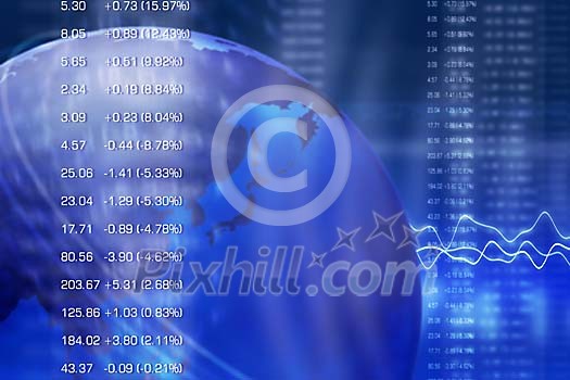 Background of the world with numbers