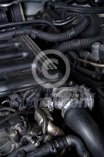 Details of the car engine Details of the car engine