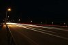 Speeding traffic lights in the night