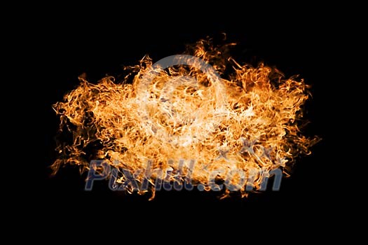 Background of a fireball on a black background