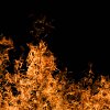 Background of flames on a black background