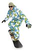 Full body action pic of snowboarder in studio (clipping path included)