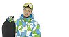 Half body portrait of snowboarder (clipping path included)