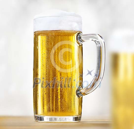 Lager beer in draft Lager beer in draft