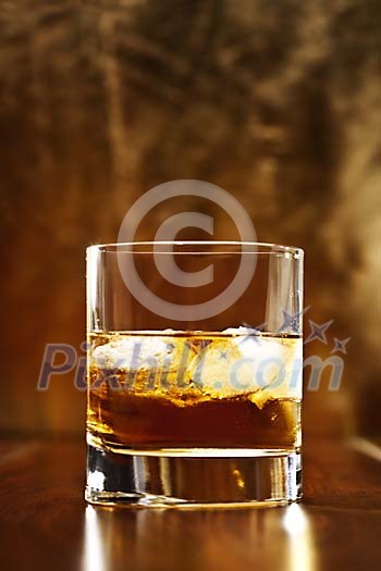 Close-up of whisky glass