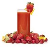 Red juice surrounded by berries