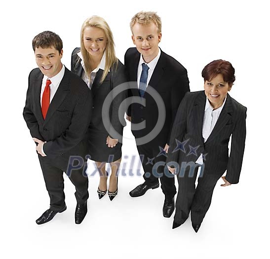 Business people on a white background
