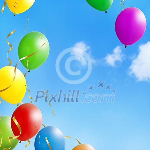 Colorful balloon frame Colorful balloon frame