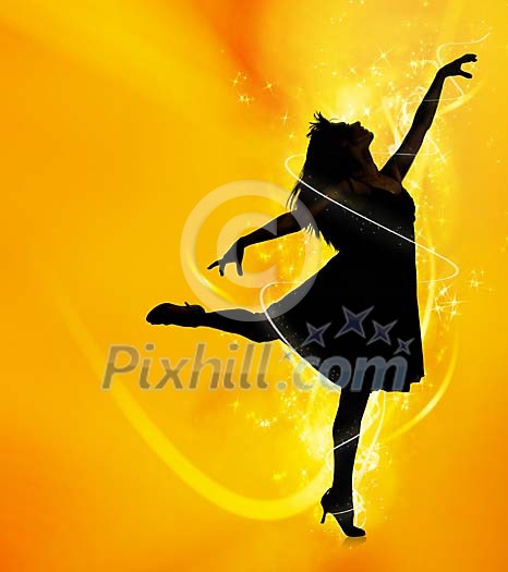 Conceptual image of a dancing lady