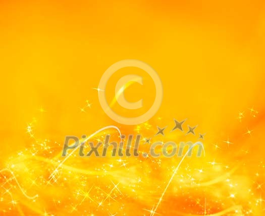 Abstract Yellow Background with star sparkles