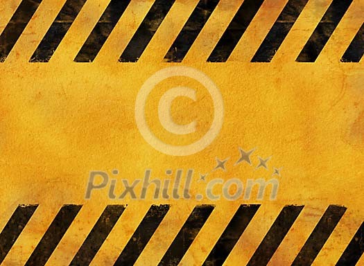 Yellow warning sign with black stripes Yellow warning sign with black stripes