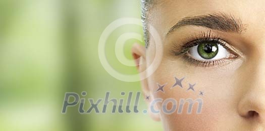 Closeup of a womans eye Closeup of a womans eye