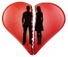 Couple in the broken heart