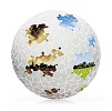 Conceptual globe puzzle revealing different environments