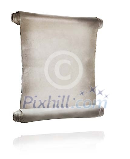 Empty parchment with clipping path