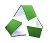 Recycling symbol from green books