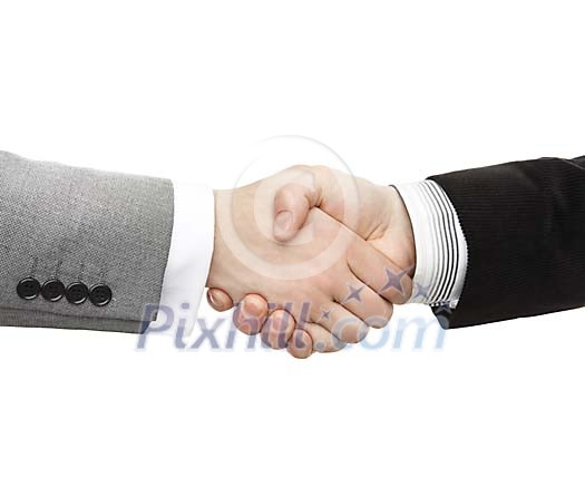 Shaking hands with clipping path