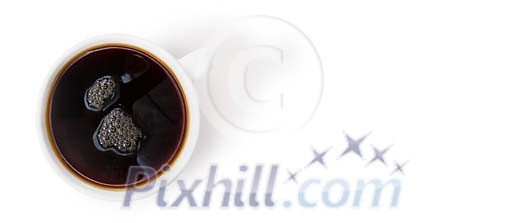 Clipped cup of coffee Clipped cup of coffee