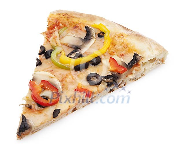 Clipped slice of pizza