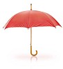 Clipped red umbrella