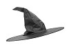Clipped black witch hat