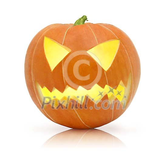 Clipped halloween pumpkin