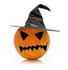 Clipped haloween pumpkin wearing a hat