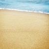 Closeup of the golden beach sand