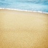 Closeup of the golden beach sand