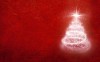 Glittering christmas tree on a red background