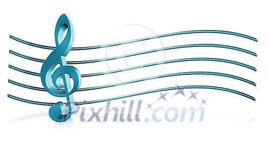 Clef waiting for musical notes Clef waiting for musical notes