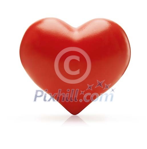 Clipped red heart