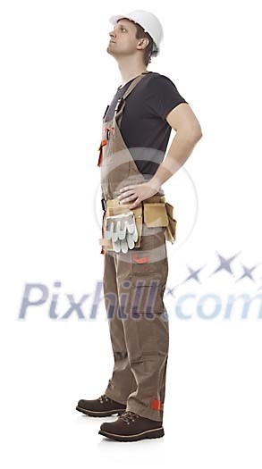 Clipped construction man Clipped construction man
