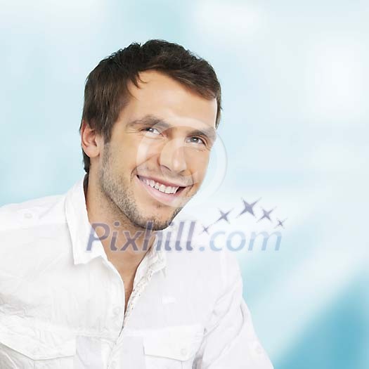 Smiling male model