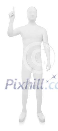 Clipped white figure of a man Clipped white figure of a man