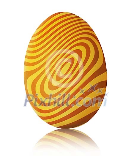 Clipped easter egg with stripes