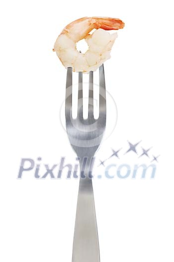Clipped fork with a shrimp Clipped fork with a shrimp