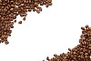 Corners made of coffee beans