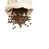 Coffee beans coming out of the bag