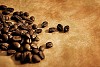 Brown paper and brown coffee beans