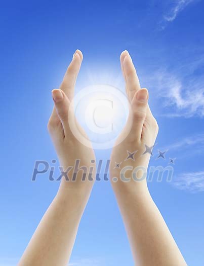 Hands around the shining sun Hands around the shining sun