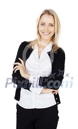 Clipped good-looking woman