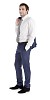 Clipped relaxed businessman standing